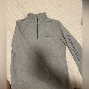 Vineyard Vines Half Zip. Fairly worn, cozy.